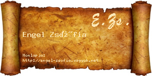 Engel Zsófia névjegykártya