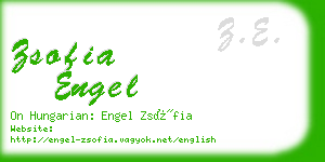 zsofia engel business card